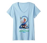 Womens Zootropolis Poster V-Neck T-Shirt