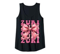 Womens Zuri Name Coquette Bow Aesthetic for Women Girls Tank Top
