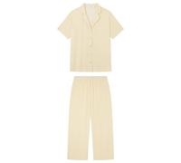 Women'secret Women's Pijama Camisero Rayas Amarillos Ecovero Pyjama, LT Yellow, M