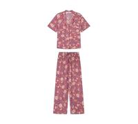 Women'secret Women's Mix and Match Origins Short Sleeve Pyjamas Pajama Set, Burgundy Print, S