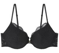 Women'secret Women's Sujetador Femenine Lace Gorgeous Push up Effect Bra, Black/White, 90C