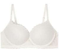 Women'secret Women's Beautiful Push-Up Bra Made of Light Khaki Lace, White, 34B