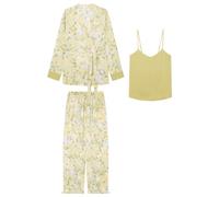 Women'secret Women's Conjunto Pijama 3 Piezas Flores Pyjama, Green Print, XS