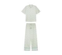Women'secret Women's Pijama Camisero Capri Estampado Geométrico Pajama Set, Green Print, M