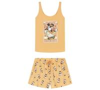 Women'secret Women's Jungle Multilicense Short Pyjamas Pajama Set, NEON Mandarine, S