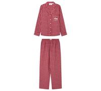 Women'secret Women's Long Checks Pajamas, red, XS