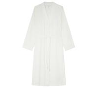 Women'secret Women's Long Satin Robe Bathrobe, Cotton White, L