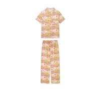 Women'secret Women's Pijama Camisero 100% Algodón Pantalones Pyjama, Multicolor, L