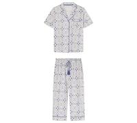 Women'secret Women's Pijama Camisero 100% Algodón Rombos Pyjama, Ecru Print, M