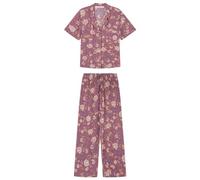 Women'secret Women's Pijama Camisero Boho Granate Pyjamas, Burgundy Print, XL