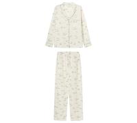 Women'secret Women's Pijama Largo Daily Frosted Bird PJs, Blanco, L