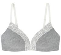 Women'secret Women's Sujetador Triangular Acolchado Cotton Collection 1 Charming Grey lace Triangle Bra, 100C