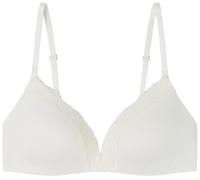 Women'secret Women's Sujetador Triangular Acolchado Cotton Collection 1 Charming Ivory-Color lace Triangle Bra, White, 100B