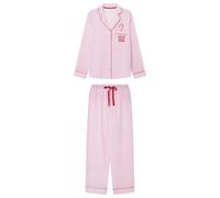 Women'secret Women's Very Merry Hearts Long Pyjamas, pink, XXL