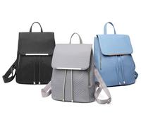 Women'sFashion PU Leather Lightweight Elegant Daily Backpack: Style A/Grey