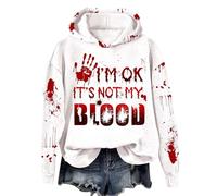 Womens's Halloween Sweatshirts Long Sleeve Hooded Sweatshirt Graphic Pattern Fashion Fleece Lined Jumpers Party Costume Outfit Oversized Ladies Tops Festival Trick or Treating Rose Gold