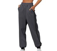 Women'sTrousers Fashion Elasticated Waist Stretch Running Flared Cargo Pants with Pockets Solid Color Work Gym Yoga Oversized Sweatspant Outdoor Hiking Walking Combat Activewear Casual Bottoms