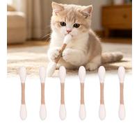 Womeyork Cotton Swabs Cat Toys with Catnip, 6 Pk Giant Kitten Chew Sticks for Indoor Boredom, Durable Dental Teething Ropes, Big Interactive Felt Kitty Kicker Play Lover Gift Accessories