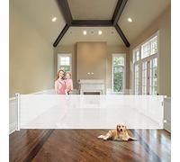 WOMHOM 100 Inch Extra Wide Retractable Baby Gates for Large Opening - Extra Long Dog Gates - Indoor Retractable Fence for Play Area