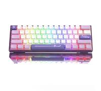 Womier 60% Percent Keyboard,WK61 Mechanical RGB Wired Gaming Keyboard,Hot-Swappable Creamy Key Board with PBT Keycaps,Linear Red Switch for Windows/MAC (Purple)