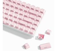 Womier Crystal Jelly Keycaps - Custom Keyboard Keycaps, Side Printed, 113 Keys, OEM Profile, Cute, for 61/68/84/87/98/100 Cherry Gateron MX Mechanical, Pink