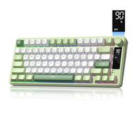 Womier DK75 75% Wireless Gaming Keyboard, RGB Backlit Creamy Keyboard, Multi-Function Button and Display, Three Modes 2.4GHz/USB-C/BT5.0, Anti-ghosting Conflict Free Silent Membrane for MAC Windows