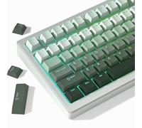 Womier Green Keycaps for Mechanical Keyboard, Shine Through PBT Keycaps Cherry Profile, Custom Key Cap for 60 75 100 Percent Cherry Gateron MX Switches Keyboard, Gradient Green