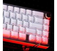 Womier Jelly Keycaps 2.0, Shine Through Keycaps for Mechanical Keyboard | Thick PC+ABS Crystal Clear Keycaps, ASA Profile Custom Key caps, Durable Anti-Yellowing, for Gaming & Office (White)