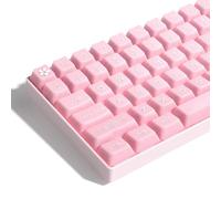 Womier Keyboard Keycaps Jelly, Clear Cute Key Caps Pink 115 Keys, Transparent Custom Cherry Profile Keycaps for 60 65 75 100 Percent for Gateron Mechanical Keyboards(Pink)