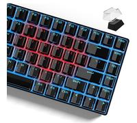 Womier Keycaps - Black Jelly Keycaps, Crystal Shine Through Custom Key caps Set 60% 75% 100% Percent, 130 Keys OEM Profile for 61/68/84/87/98/100 Cherry Gateron MX Mechanical (Black)