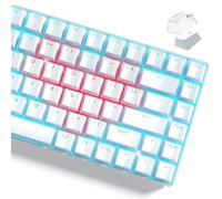 Womier Keycaps - White Jelly Keycaps 60 75 100 Percent, Crystal Shine Through Custom Key caps Set, 118 Keys OEM Profile for 61/68/84/87/98/100 Cherry Gateron MX Mechanical (Backlit White)