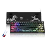 Womier M68 HE V2 Rapid Trigger Keyboard 60% Percent, Hall Effect Kanagawa Gaming Keyboard, Wired RGB Custom Mechanical Keyboard with Magnetic Switch, PBT Keycaps for Mac/Win-Black 3.0