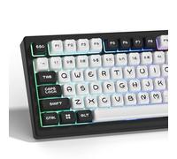 Womier PBT Keycaps 60 Percent, Cute Bear Creamy Keycaps, 122 Keys Custom MOA Keycaps Set for 60%,65%,75%,TKL,100% Cherry Gateron MX Switches Mechanical Keyboard Key caps-White