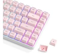 Womier Pink Jelly Keycaps, Mechanical Keyboard for keycaps Set, OEM Profile Key Cap, 113-Key Cute Custom Keycaps for 60%,75%,100% Mechanical Keyboards with Cherry/Gateron MX Switches