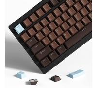 Womier Shine Through Keycaps for Mechanical Keyboard, Retro Brown PBT Keycaps Cherry Profile Key Cap 60 65 75 100 Percent for 61/64/68/84/87/100/104/108 Retro Gaming Mechanical Keyboard