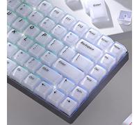 Womier Thick Jelly Keycaps Frosted, White Custom Shine Through Keycaps