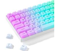 Womier White Custom Keycaps - 75% Cherry Profile, 140 Keys, Translucent Fog Set for Cherry Gateron MX Mechanical Keyboard