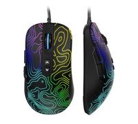 Womier Wired Gaming Mouse, 12800 DPI RGB Computer Mouse Topographic with 7 Programmable Buttons & 7 Backlit Modes, Software Supports DIY Black Gamer Mouse for Laptop PC Mac Windows (G706)