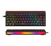 Womier WK68 PRO 60% Gaming Keyboard with Light Box, Wired RGB Backlit Mechanical Keyboard with MCA Keycaps, OEM Profile, Programable, 64 Keys Hot Swappable Cream Key Board, Black