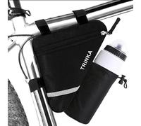 Wommty Bike Triangle Cycling Bicycle Front Tube Frame Pouch Saddle Bag With Reflective Stripe - Cycling Bike Front Pack With Water Bottle Pocket