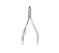 WOMO Manicure Leather Nippers Stainless Steel Satin 10 cm, Black, Regular, Contemporary