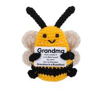 wompolle Gifts for Grandma Mothers Day Grandmother Gigi Nana Funny Easter Egg Stuffers Tiny Crochet Positive Bee Birthday Gift for Women Granny Granmmy Mimi Nini Emotional Affirmation Card Support
