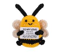 wompolle I Love You Gifts for Her Him Boyfriend Girlfriend Birthday Anniversary for Couples Husband Wife Romantic to My Love Cute Handmade Crochet Bee Themed Gift for Women Men