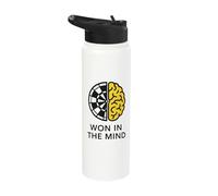 Won in The Mind Darts Brain Mental Game Stainless Steel Insulated Water Bottle