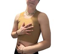 Wonababi Chest Binder, Flat Pro Trans Binder with Both Side Zipper Sensory friendly Binder FTM for Transgender, Nonbinary, Nude, XL