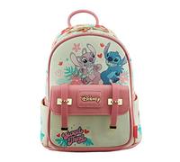 Wondapop Disney Angel and Stitch 11" Vegan Leather Fashion Mini Backpack, Pink, Miniature, Angel