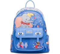 Wondapop Disney Dumbo and Timothy Q. Mouse Circus 11" Vegan Leather Mini Backpack, Blue, One Size, Modern