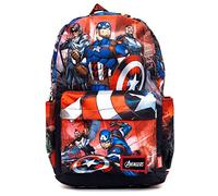 Wondapop Disney Marvel Avengers Captain America 17" Full Size Nylon Backpack, Red, 17", 17" Full Size