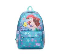 Wondapop Disney Princess Ariel Backpack 16” Girls School Backpack with Laptop Sleeve, Front Pocket & Side Pockets, The Little Mermaid Bookbag for Kids