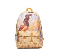 Wondapop Disney Princess Belle Backpack 16” Girls School Backpack with Laptop Sleeve, Front Pocket & Side Pockets, Beauty and the Beast Bookbag for Kids